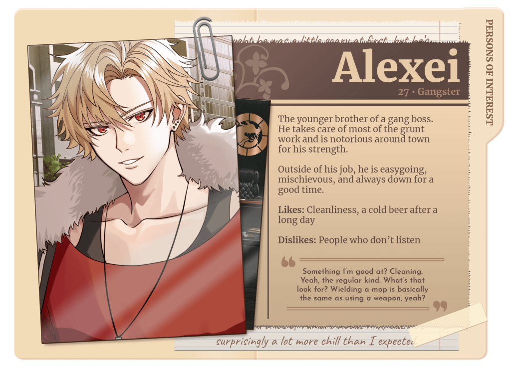 Mirage Noir Alexei Profile Card