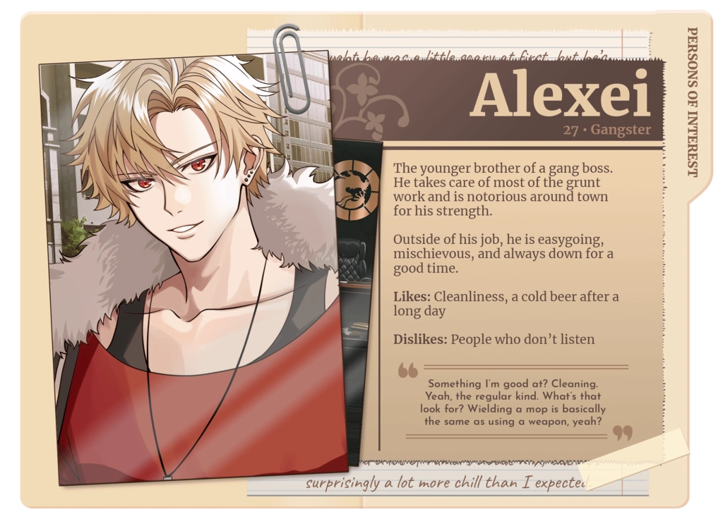 Mirage Noir Alexei Profile Card
