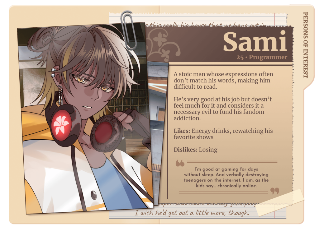 Mirage Noir Sami Profile Card