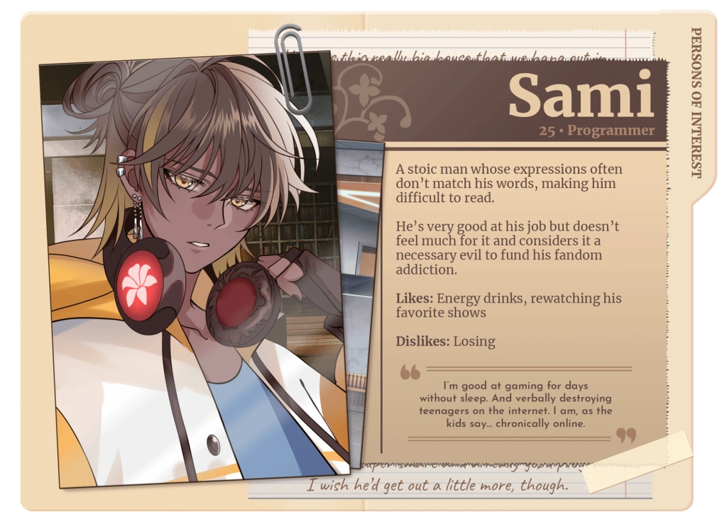 Mirage Noir Sami Profile Card