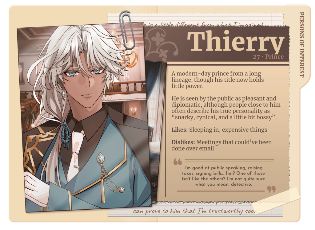 Mirage Noir Thierry Profile Card