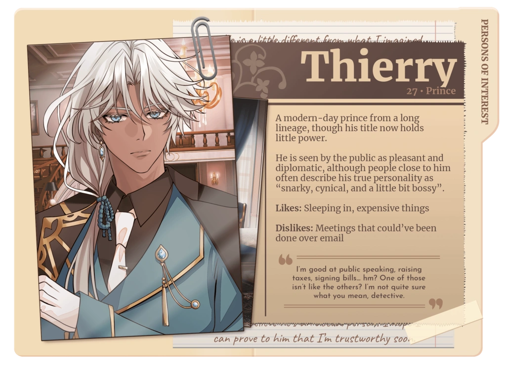 Mirage Noir Thierry Profile Card