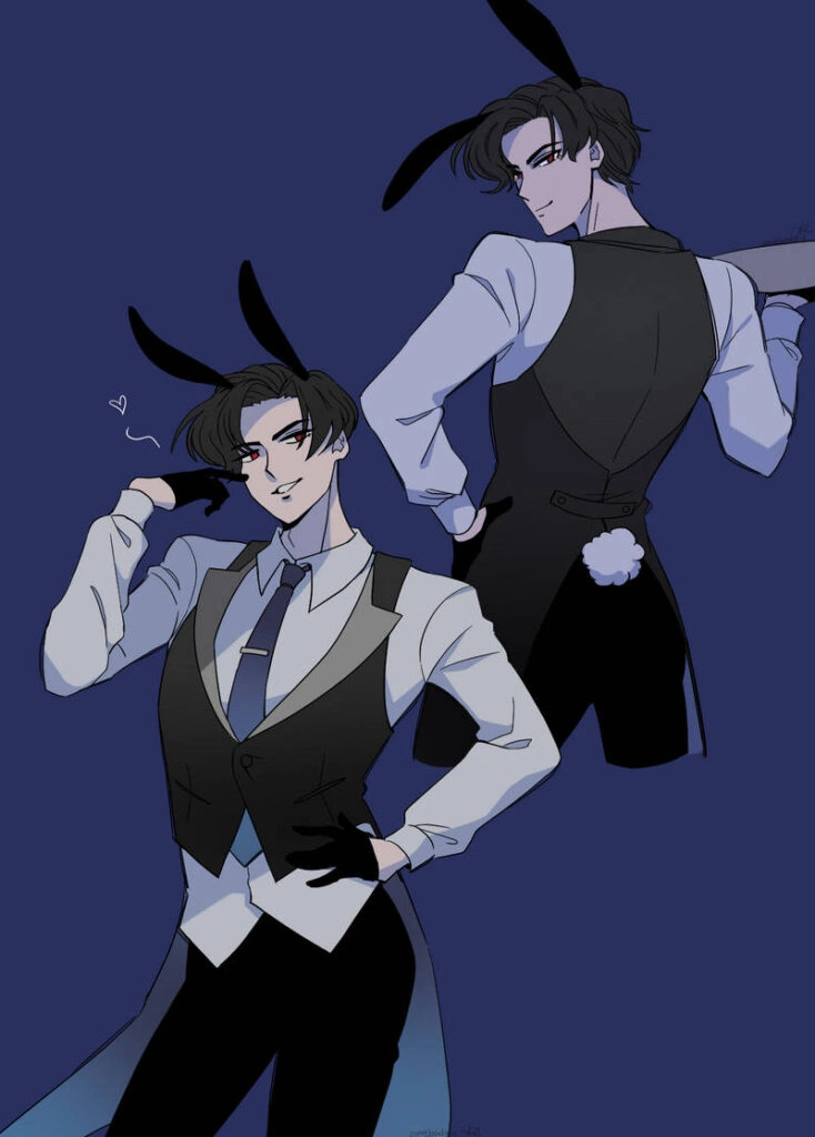 Obey Me! Lucifer Bunny Outfit by Somebody-1