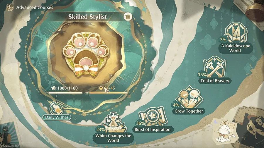 Infinity Nikki Advancing Stylist Rank 1