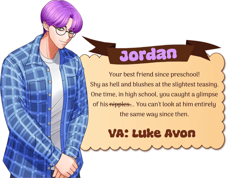 Sweet Valentine Chocolatier character card - Jordan