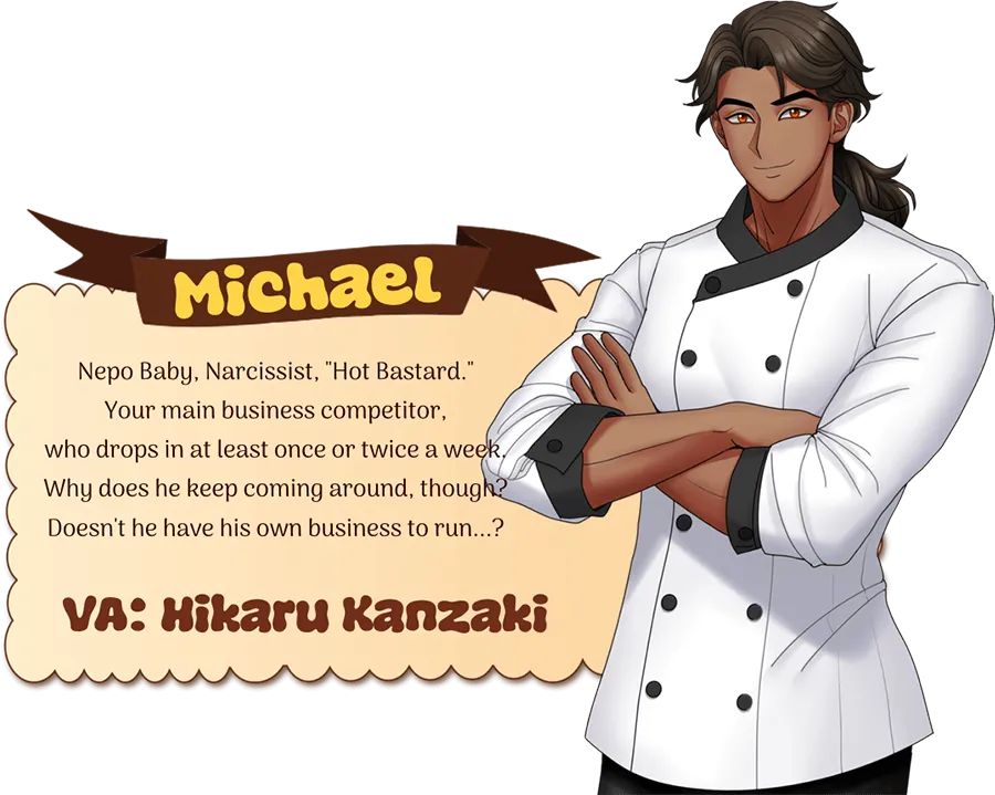 Sweet Valentine Chocolatier character card - Michael