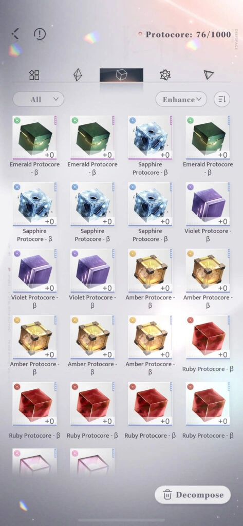 Protocore Farming in Love and Deepspace Screenshot