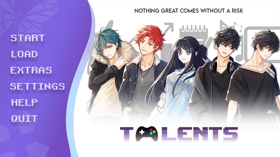 Talents, main menu