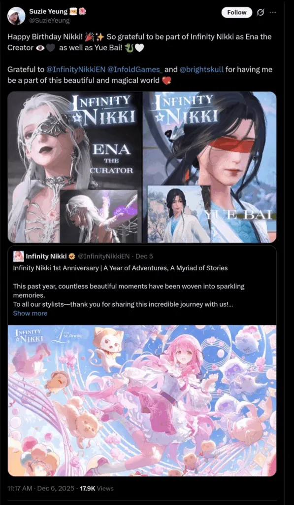 Infinity Nikki The Voice Actor Revelations Image 3